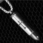 Stainless Steel Bullet Shaped Cremation Urn Ashes Bottle Locket Pendant Necklace for Pet Memorial Urn Jewelry